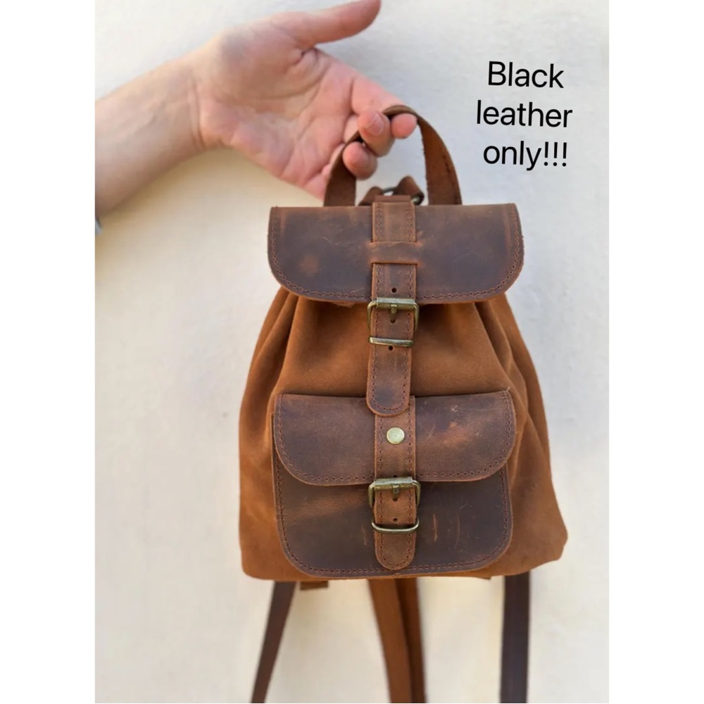 Leather Mini Backpack - Picture 4 of 8